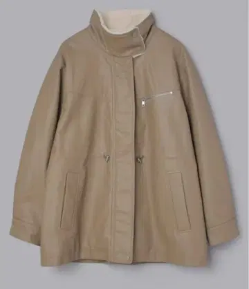 스탠드 넥 드로스트 자켓 색상: beige 사이즈: F