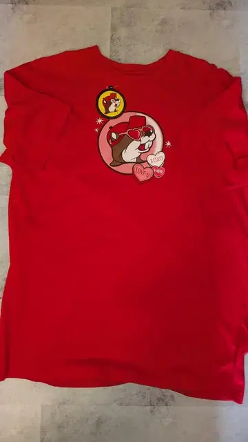 택 포함 새상품이에요! Buc-ee's T셔츠 L 사이즈 빨간색