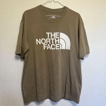 THE NORTH FACE 로고 T셔츠 브라운
