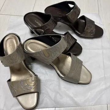 Dona Miss 베이지 계열 샌들 브론즈와 베이지 M