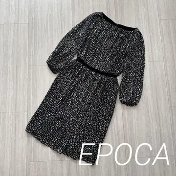 EPoca 꽃무늬 긴팔 무릎 기장 원피스 38