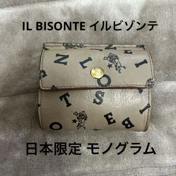 레어 IL BISONTE 일비종떼 일본 한정판 모노그램 접이식 지갑