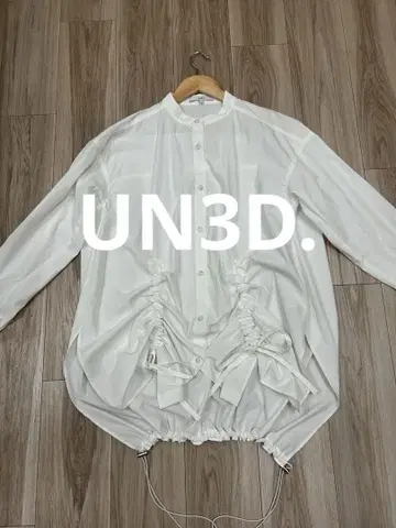 [새상품급] UN3D. 아나이 헤임 개더 셔츠 블라우스 화이트