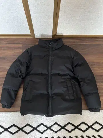 남성용 블랙 다운 자켓