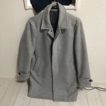 그레이 피 코트 롱 L 준