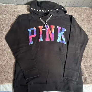 PINK 컬러풀 로고 후드티 S