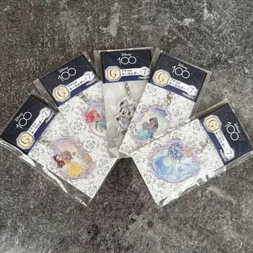 Disney100 프린세스 아크릴 키링 5개 세트 G상