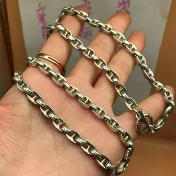 925 은 목걸이 심플 체인 새상품급 남녀 공용