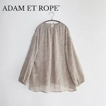 [거의 미사용] ADAM ET ROPE' 긴팔 시어 탑 일본제 38(M)