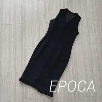EPOCA 슬리브리스 블랙 무릎 기장 원피스 40