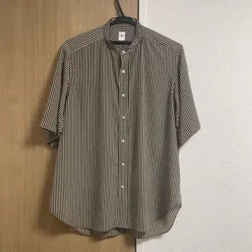 EDIFICE 에디피스 라 부클 패턴 데신 스탠드 카라 셔츠