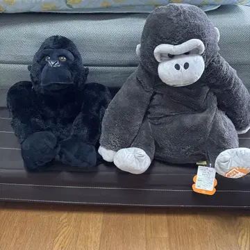 고릴라 봉제 인형 블랙과 그레이 빅