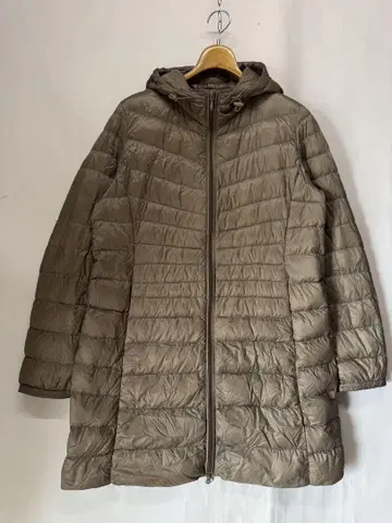 UNIQLO 유니클로 울트라 라이트 롱 다운 코트 베이지 경량 XL
