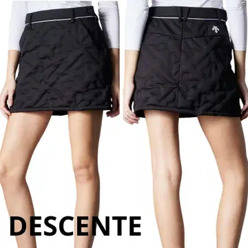 DESCENTE 데상트 다운 스커트 로고 모노그램 블랙 S