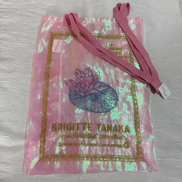 모네 전시회 브리지트 타나카 오간자 자수 토트백 핑크