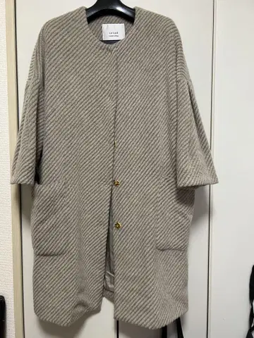 겨울 코트 베이지 핑크 베이지 일본제 made in Japan 무릎 기장