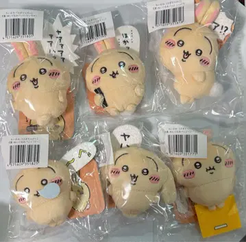 치이카와 (먼작귀) 토끼투성이 복권 E상 인형 배지 6점 컴플리트 세트