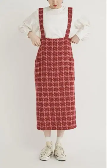 i am i DOBBY CHECK lady skirt 오버롤 스커트