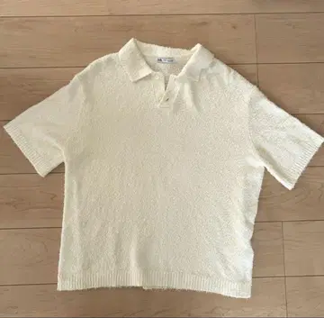 ZARA 아이보리 피케 셔츠