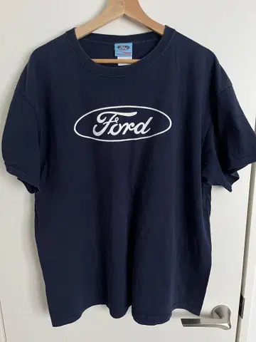 Ford 로고 T셔츠 XL 네이비 구제 의류 빈티지