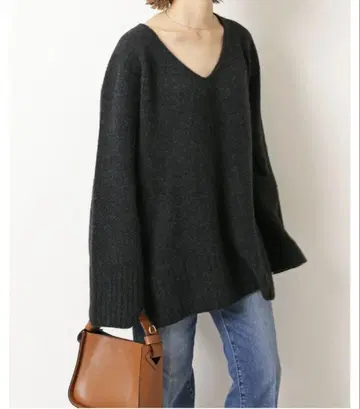 spick&span V넥 루즈 니트