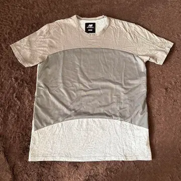 한정판 콜라보! 빔즈T x 뉴발란스T셔츠 L/별주 패치워크 바이컬러