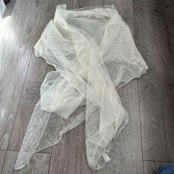 [ 새상품급 ] AIMER 에메 라메 레이스 x 오간자 스톨