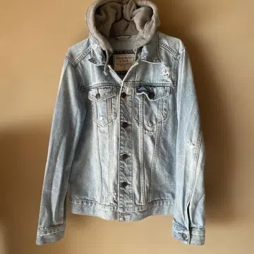 Abercrombie & Fitch 후드 부착 데님 자켓