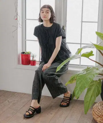 니코앤드 데님 코쿤 배럴 팬츠 M 사이즈