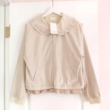 메리제니 스탠칼라 프릴 블루종 아이보리