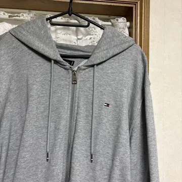 타미힐피거 그레이 풀 집업 후드티