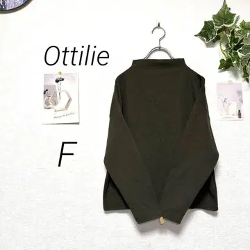 8360-1 Ottilie 하이넥 긴팔 티셔츠 F 레이온 혼방 무지