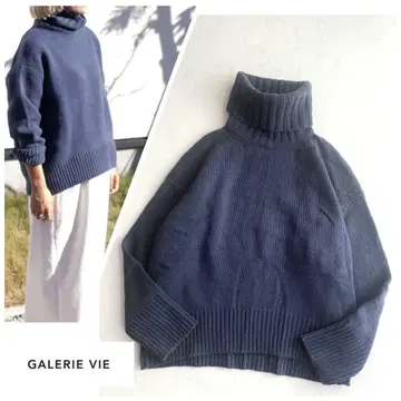 GALERIE VIE 파인 울 터틀넥 풀오버 니트 S