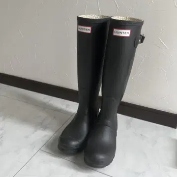 헌터 블랙 장화 헌터 레인부츠 24cm