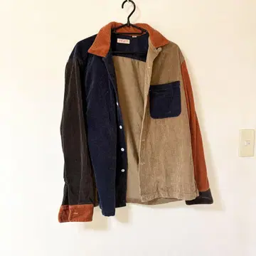 Sugar Cane 패치워크 셔츠 코듀로이 자켓