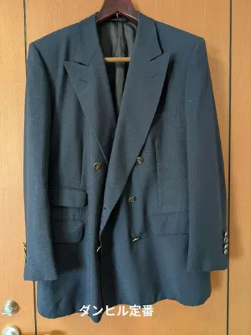 던힐 스테디셀러 다크 네이비 이탈리아제 테일러드 자켓 더블 울&모헤어