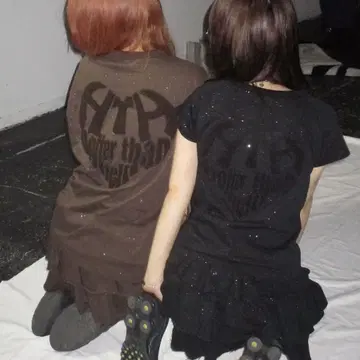 HTH Glitter Heart Logo Cropped Tee