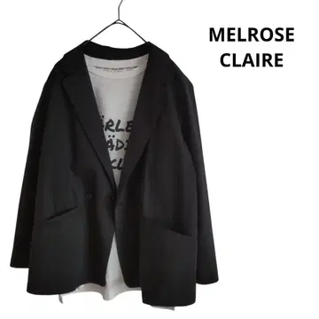 MELROSE CLAIRE 테일러드 자켓 겉옷 린넨 혼방 블랙 컬러