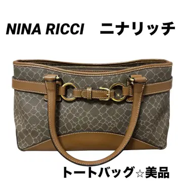 NINA RICCI 니나리치 토트백 브라운 지라프 패턴