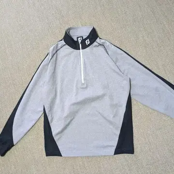 FootJoy 하프 지퍼 긴팔 셔츠 그레이/블랙