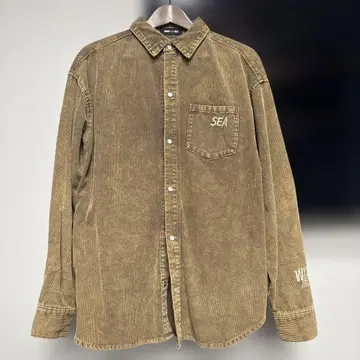 WIND AND SEA WASH CORDUROY SHIRT BEIGE