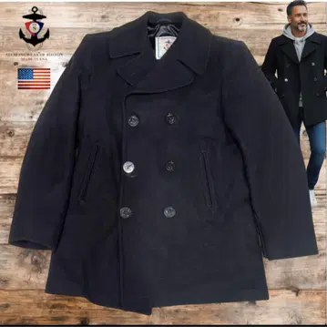 USA Sterlingwear P 코트 38L 울 피코트
