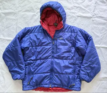 파타고니아 patagonia 더스 파카 블루 리본 L 블루 레드