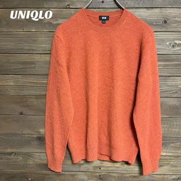 유니클로 UNIQLO 오렌지 캐시미어 긴팔 스웨터 S