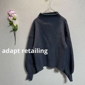 어댑터 리테일링 니트 스웨터 [M] 돌먼 슬리브 와이드 소매 리브 니트
