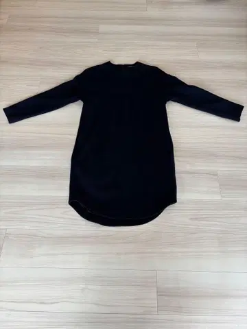 YOKO CHAN 네이비 무릎 기장 원피스 긴팔