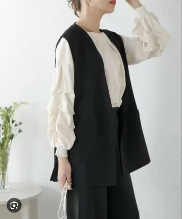 [ 새상품급 ] 부즈루드 컷 조젯 셋업 블랙