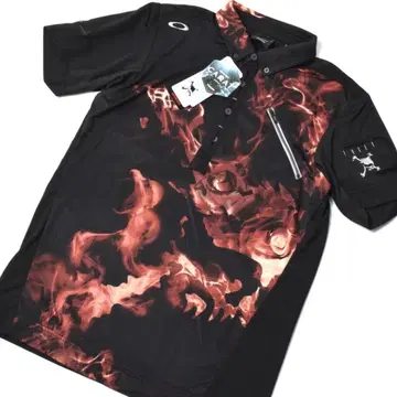 미사용 오클리 골프 스컬 번 스트레치 셔츠 M