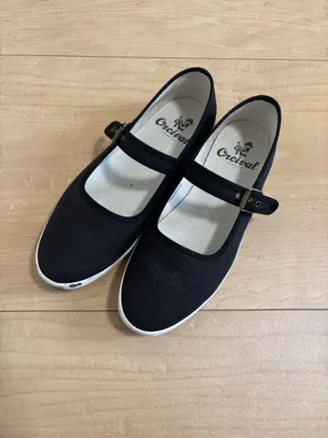 ORCIVAL 오르치발 캔버스 스트랩 신발 블랙 24.0