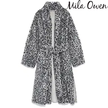 미라 오웬 Mila Owen 퍼 롱 가운 코트 레오파드1